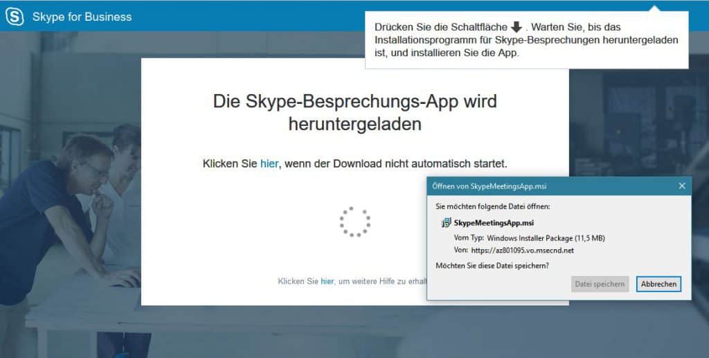 An einem #cl2025 Skype for Business Meeting teilnehmen – Corporate
